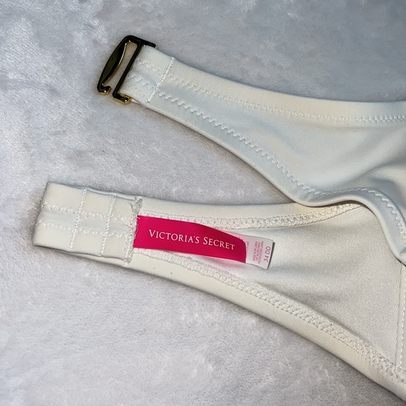 VICTORIA’S SECRET White Strapless Bikini Top w/Rhinestone Jeweled 💎 Piece - Picture 9 of 12